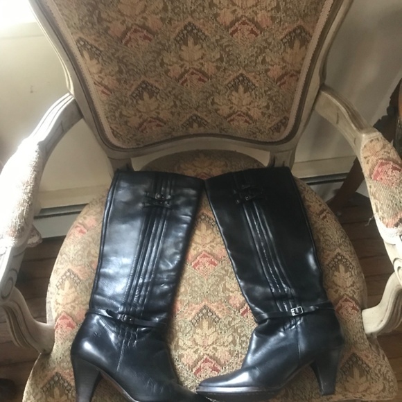 FRYE LEATHER KNEE HIGH RIDING BOOTS - Picture 6 of 11